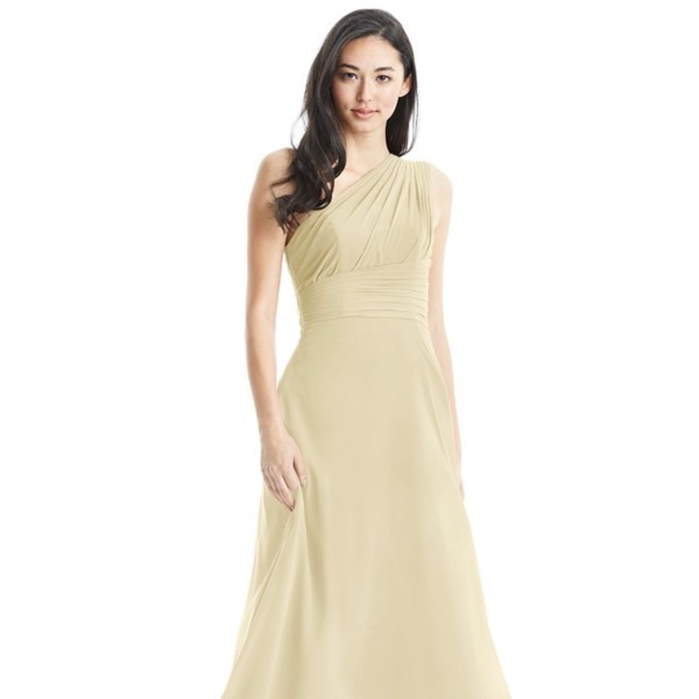 Azazie Ashley Bridesmaid Dress, Size 6, Champagne